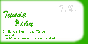 tunde mihu business card